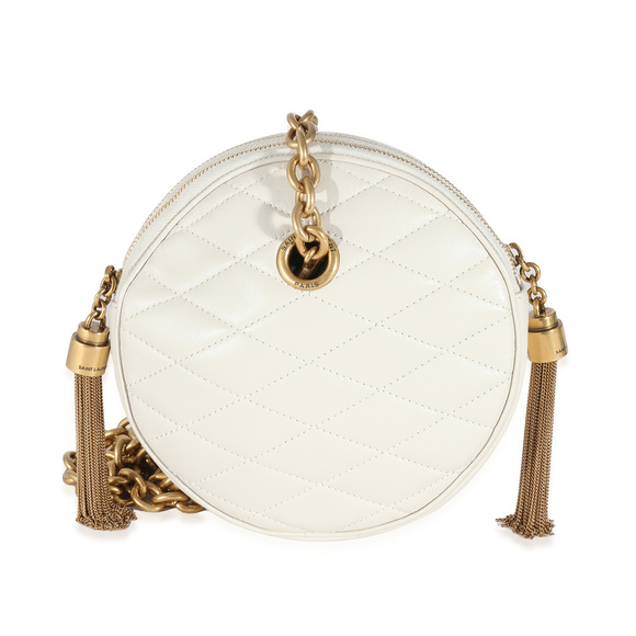 Saint Laurent Handbags - Saint Laurent Crema Soft Quilted Lambskin Le Maillon Round Tassel Chain Bag